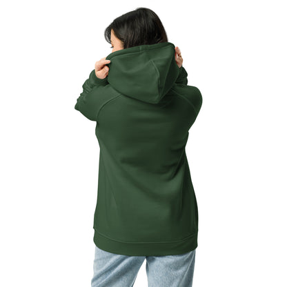 Pug Unisex eco raglan hoodie