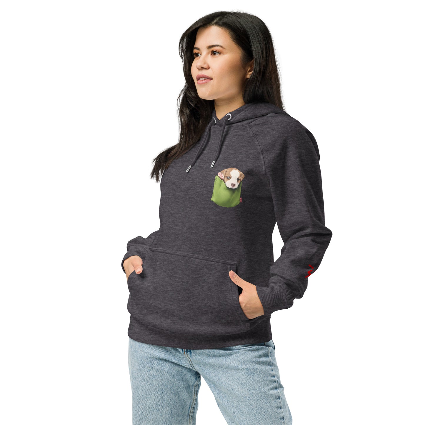 Jack Russell Terrier Unisex eco raglan hoodie