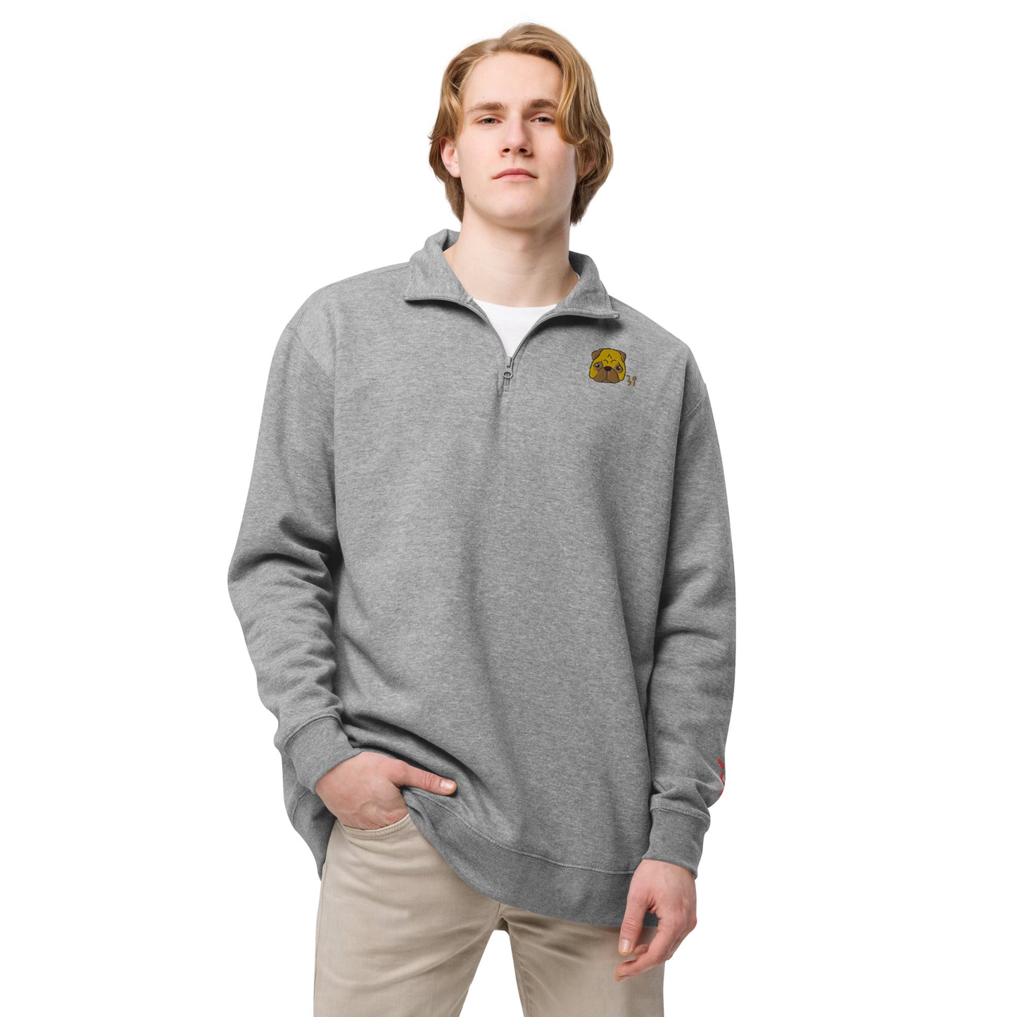 Pug Unisex fleece pullover