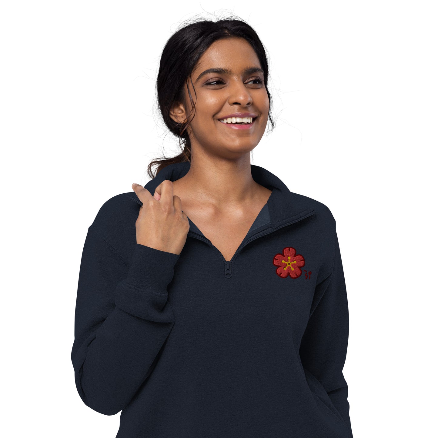 Chinese quince Unisex fleece pullover