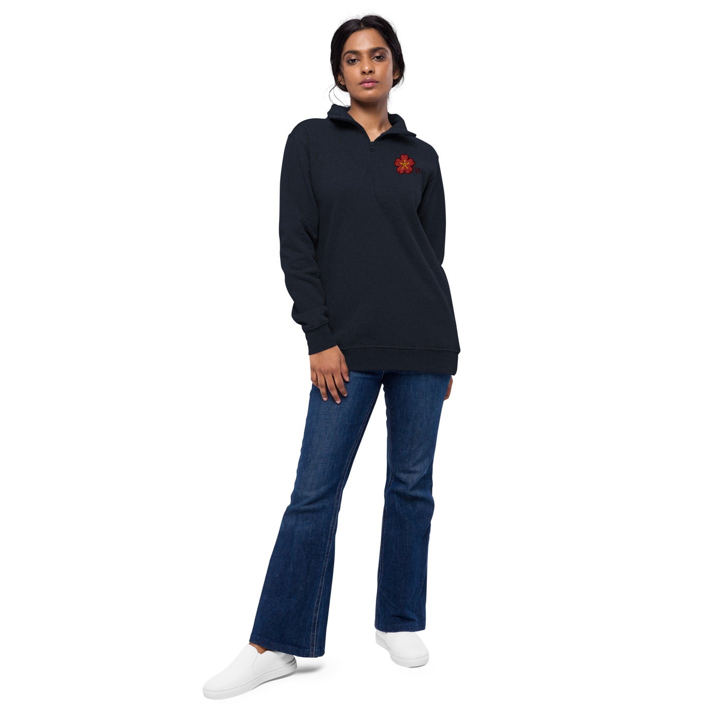 Chinese quince Unisex fleece pullover