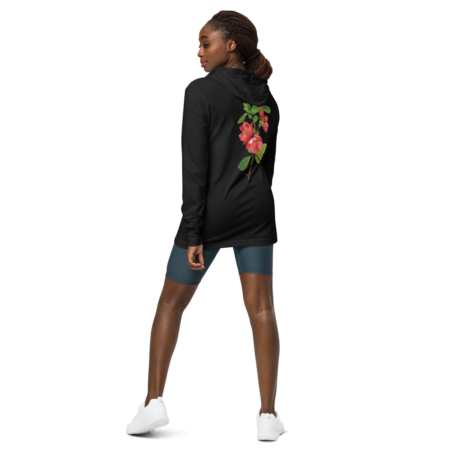 Chinese quince Hooded long-sleeve tee