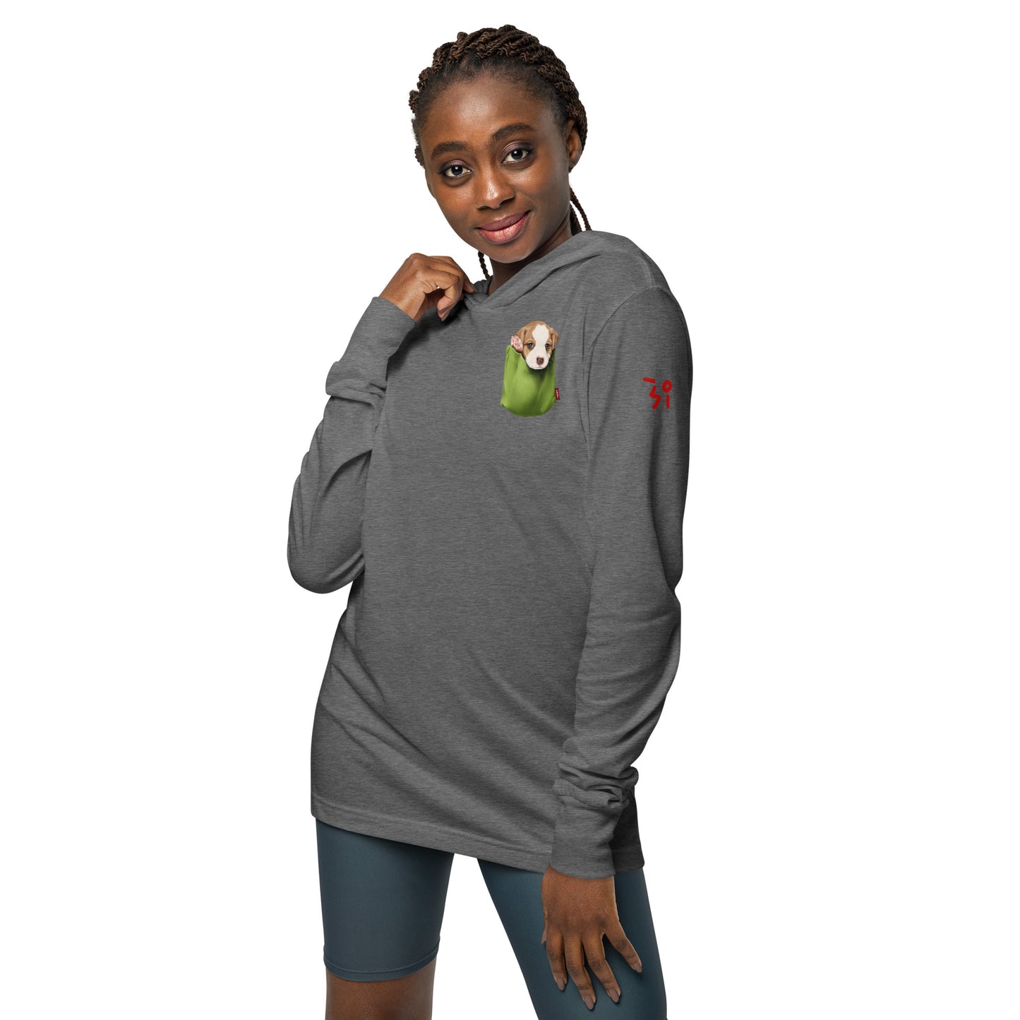 Jack Russell Terrier Hooded long-sleeve tee