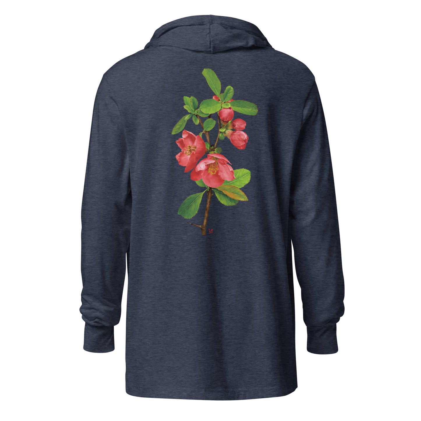 Chinese quince Hooded long-sleeve tee