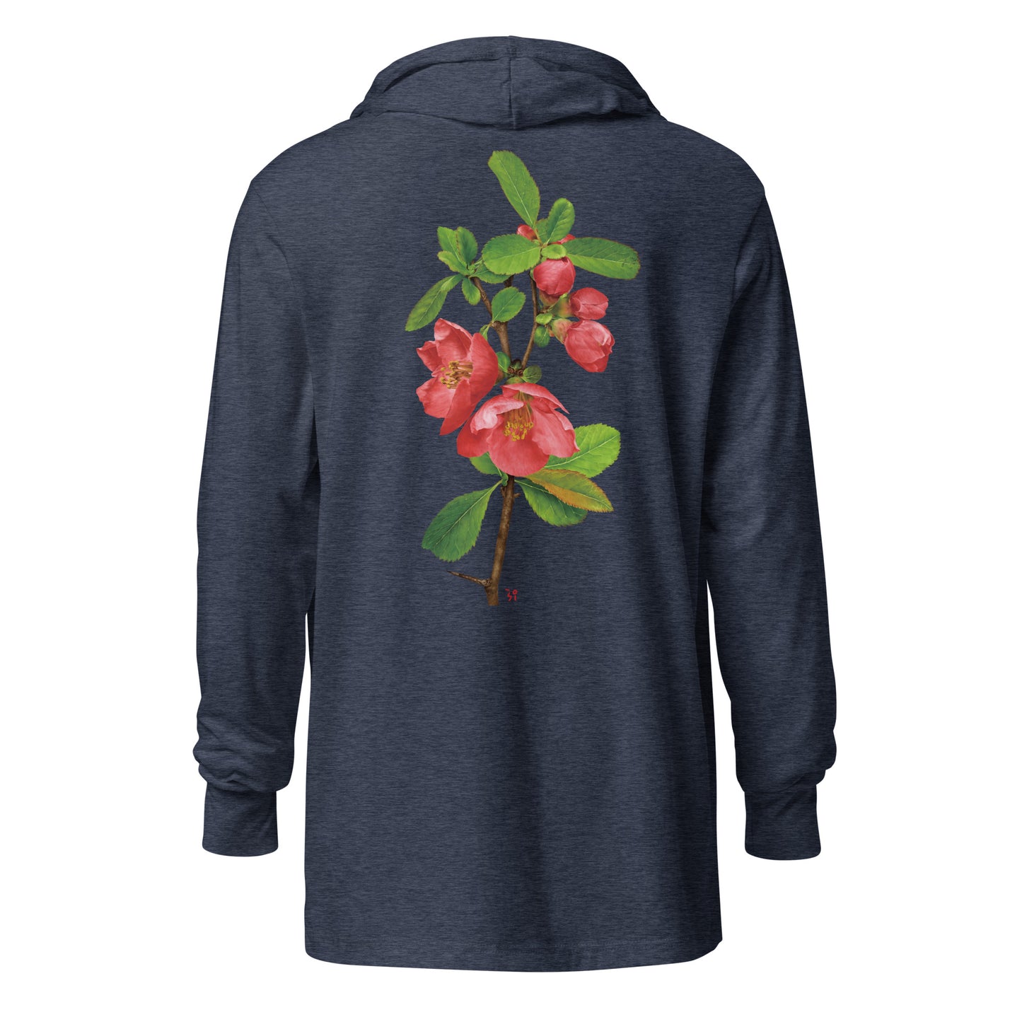 Chinese quince Hooded long-sleeve tee