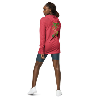 Chinese quince Hooded long-sleeve tee