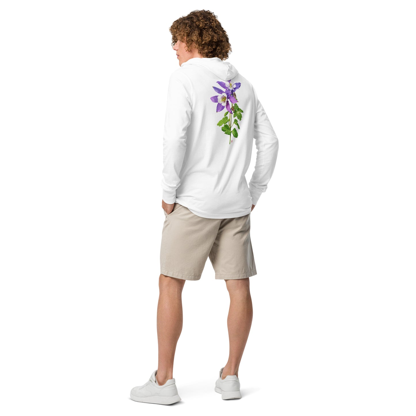 Columbine Hooded long-sleeve tee