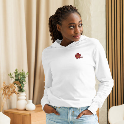 Chinese quince Hooded long-sleeve tee