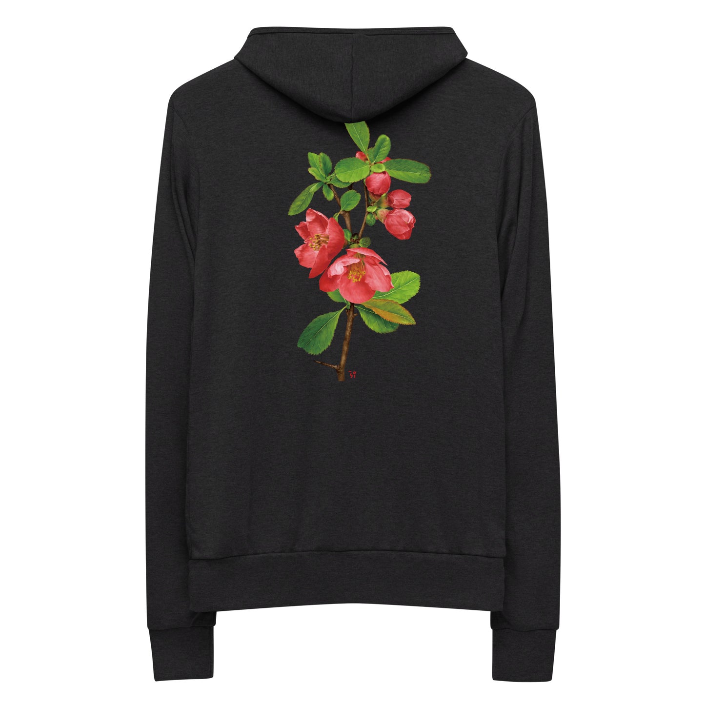 Chinese quince Unisex zip hoodie