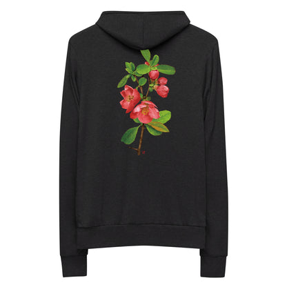 Chinese quince Unisex zip hoodie