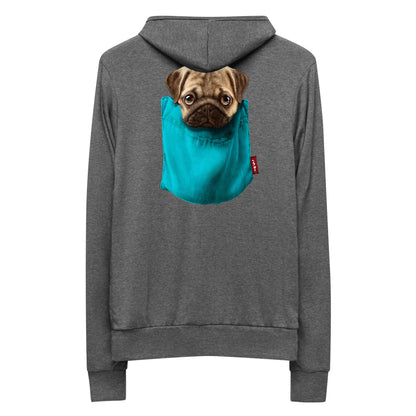 Pug Unisex zip hoodie