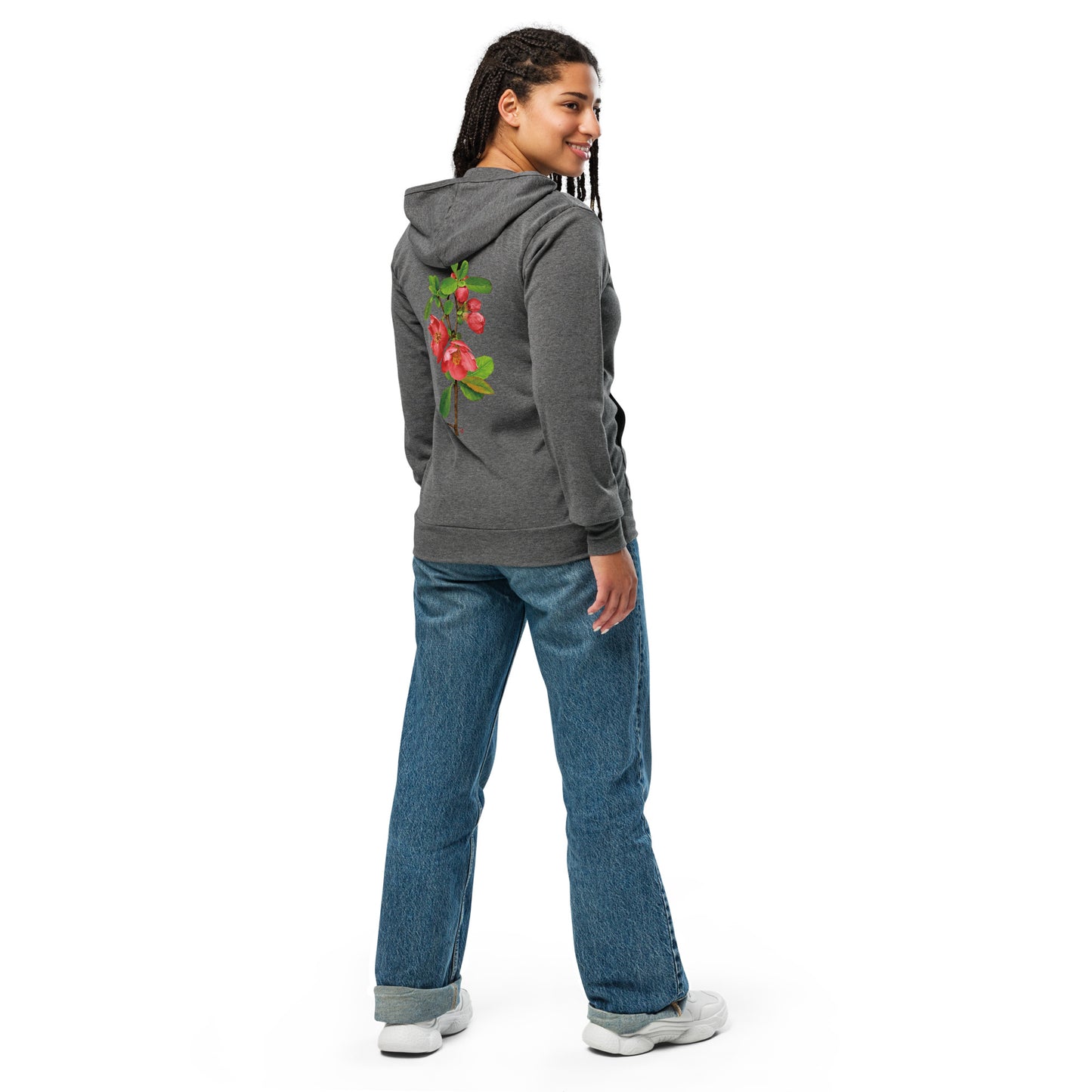 Chinese quince Unisex zip hoodie