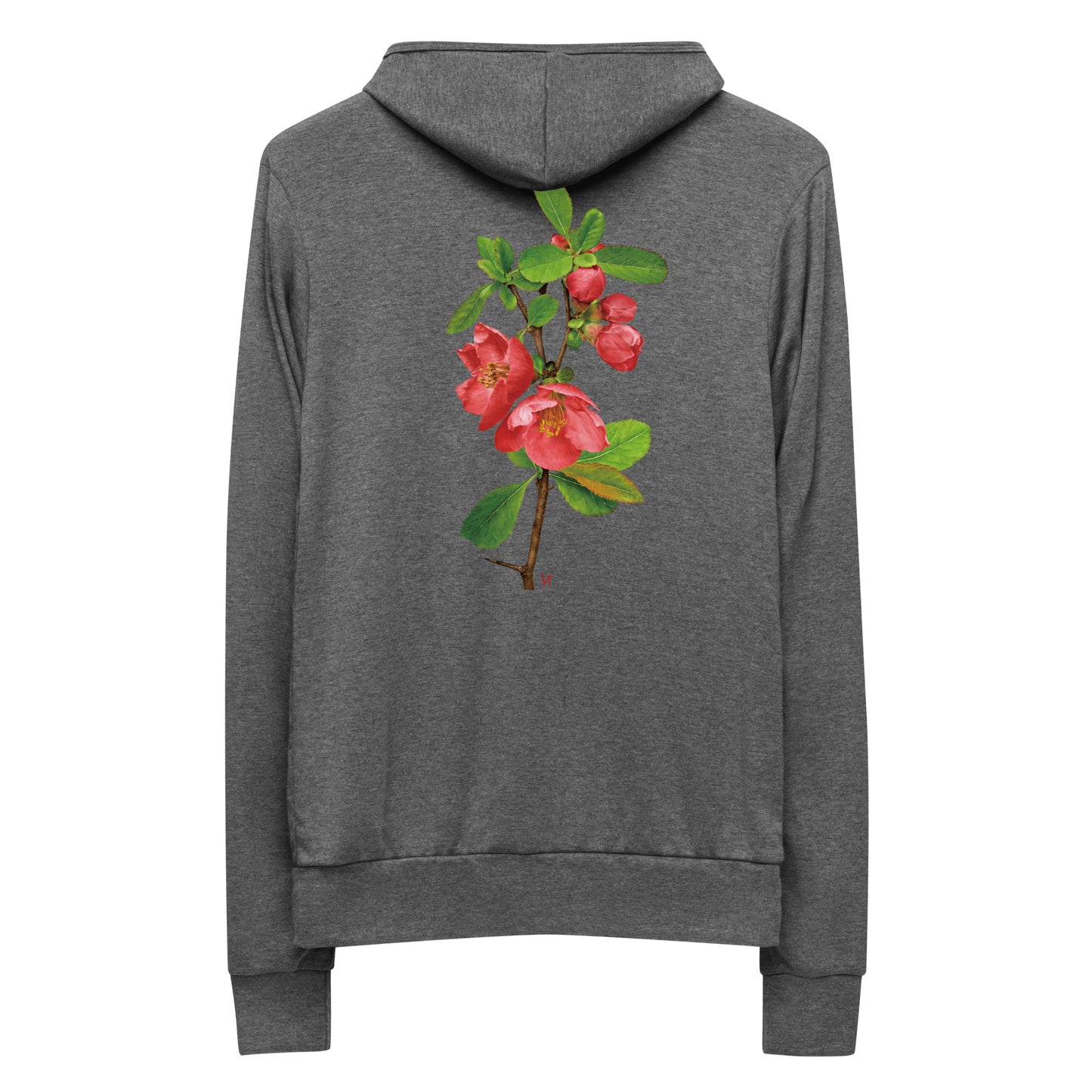 Chinese quince Unisex zip hoodie