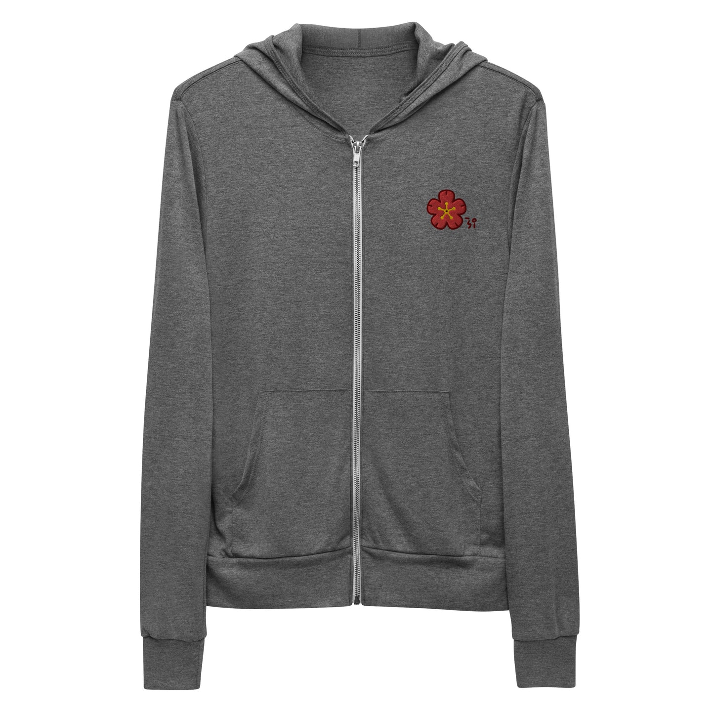 Chinese quince Unisex zip hoodie