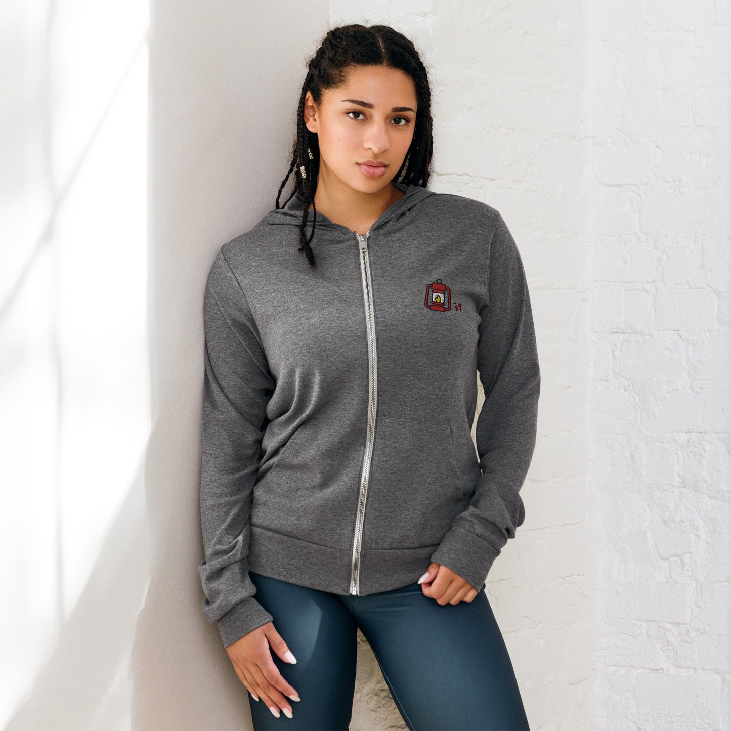 Camp lantern Unisex zip hoodie