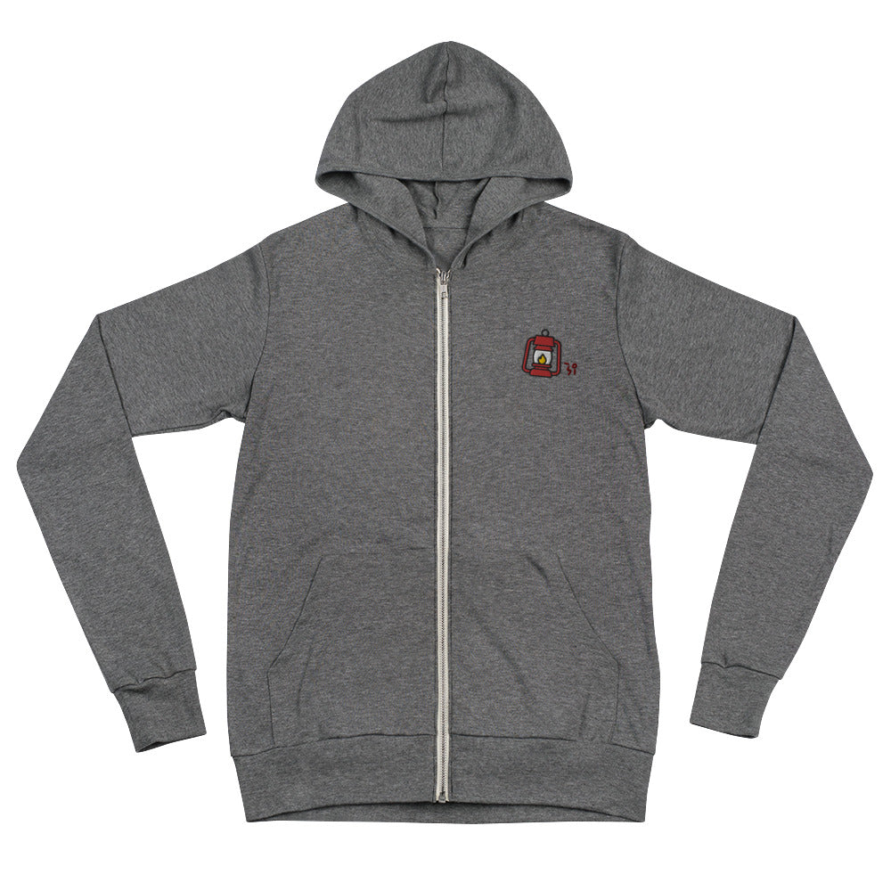 Camp lantern Unisex zip hoodie