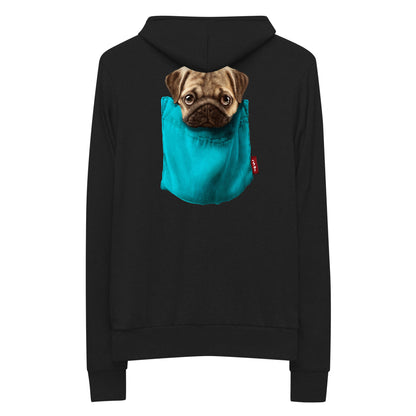 Pug Unisex zip hoodie