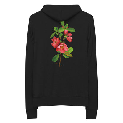 Chinese quince Unisex zip hoodie