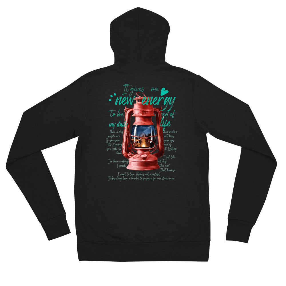 Camp lantern Unisex zip hoodie