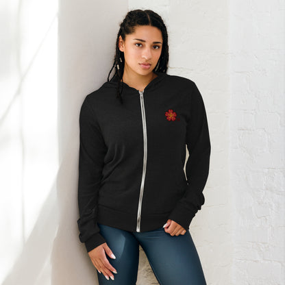 Chinese quince Unisex zip hoodie