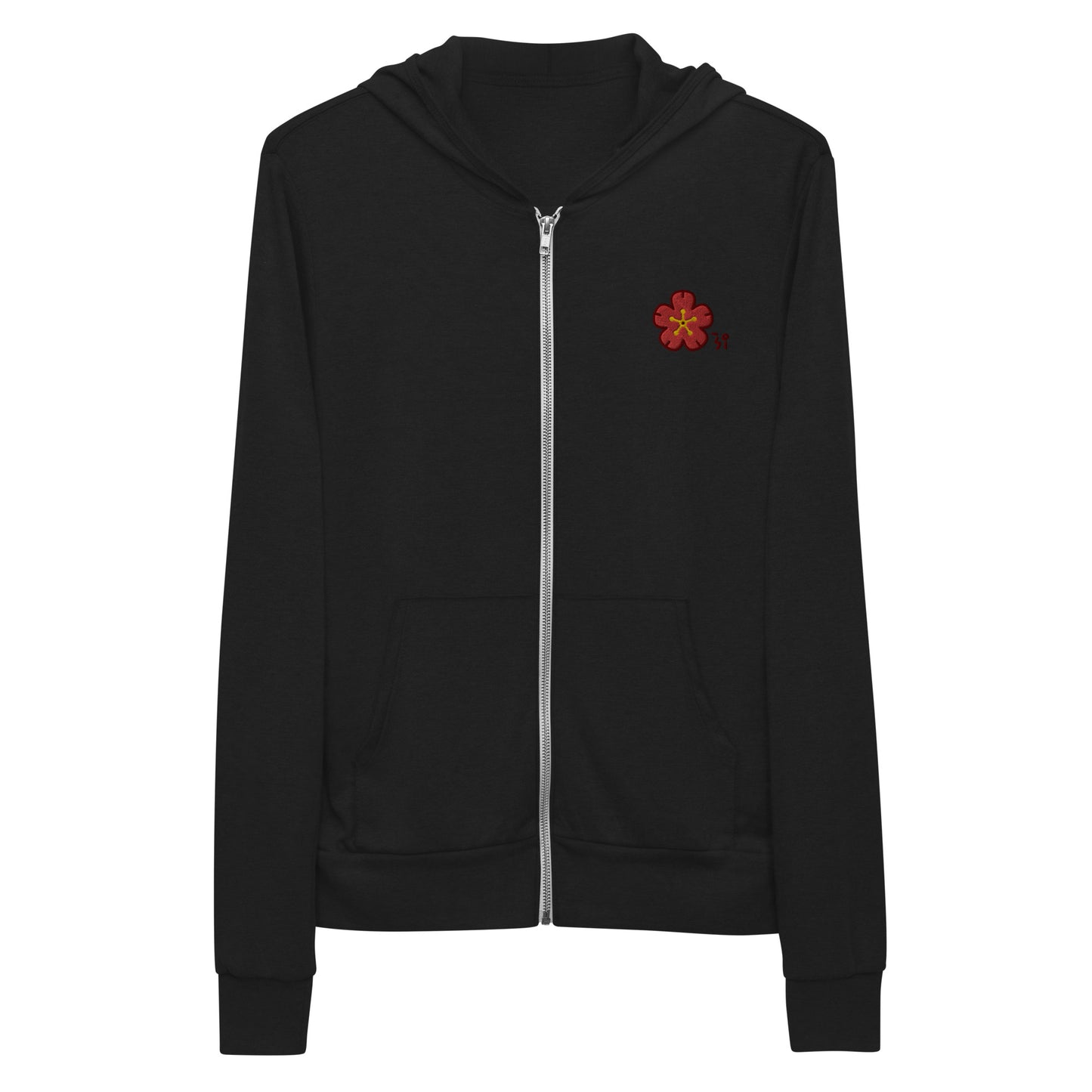 Chinese quince Unisex zip hoodie