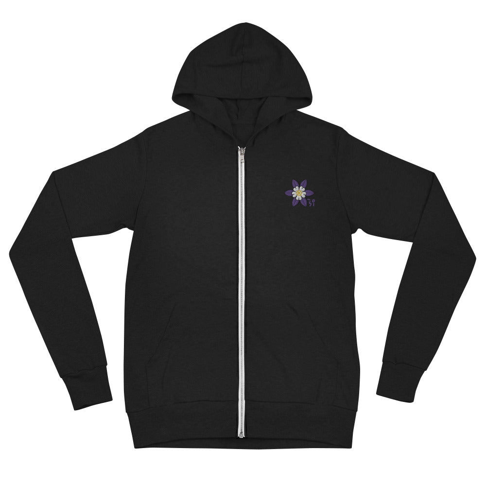 Columbine Unisex zip hoodie