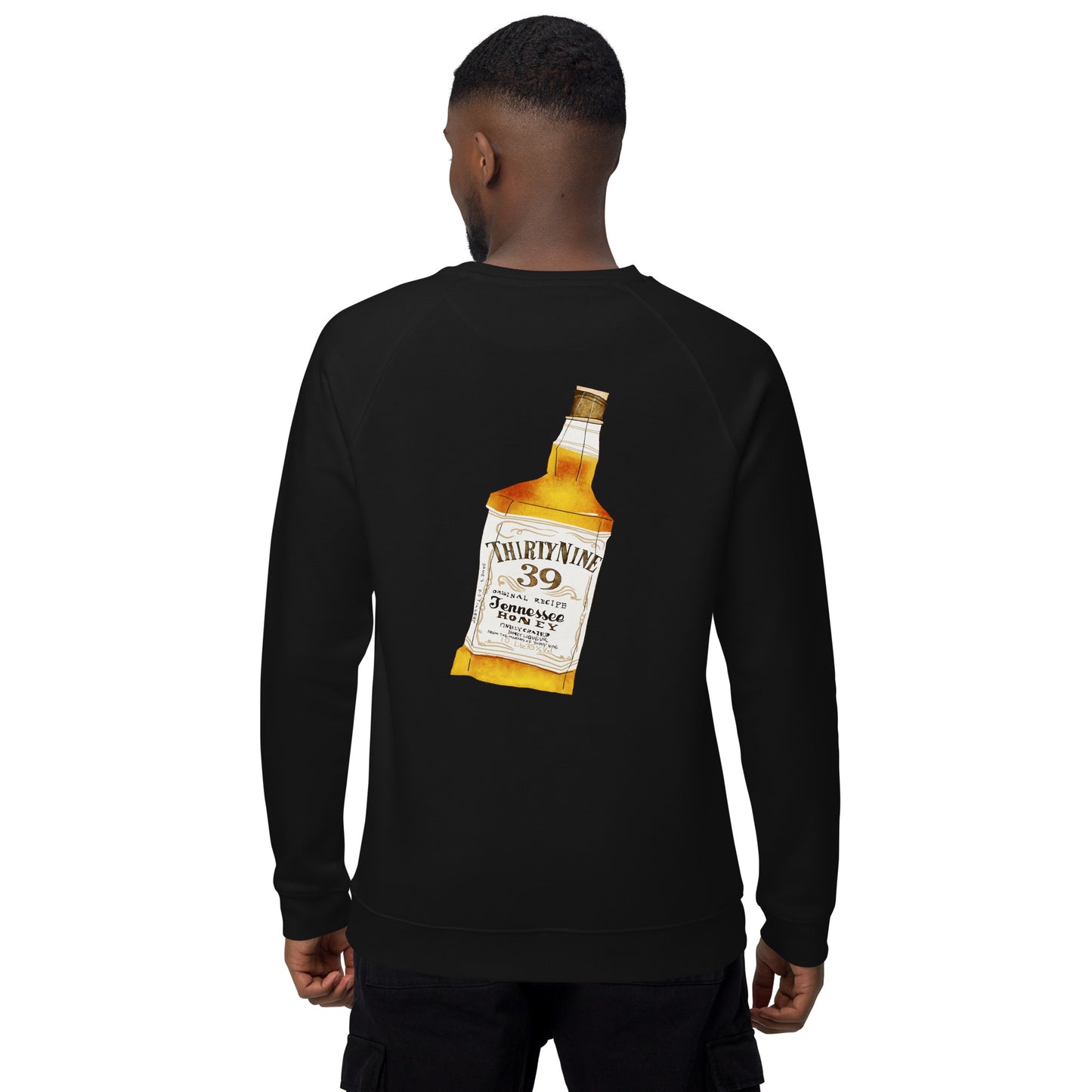 Whiskey Unisex organic raglan sweatshirt