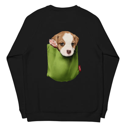 Jack Russell Terrier Unisex organic raglan sweatshirt