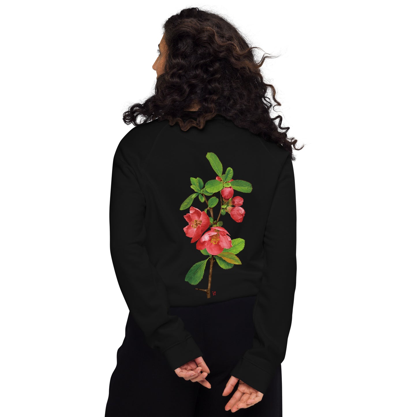 Chinese quince Unisex organic raglan sweatshirt