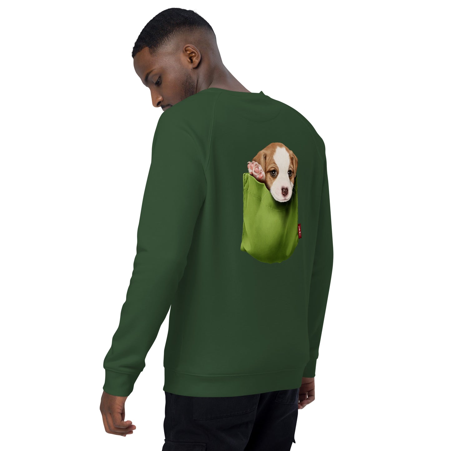 Jack Russell Terrier Unisex organic raglan sweatshirt