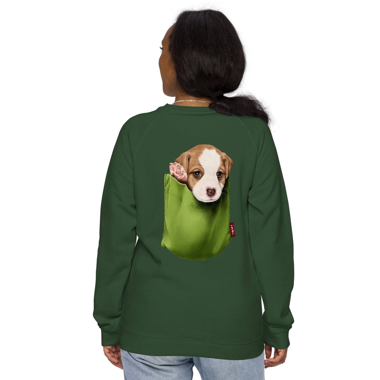 Jack Russell Terrier Unisex organic raglan sweatshirt