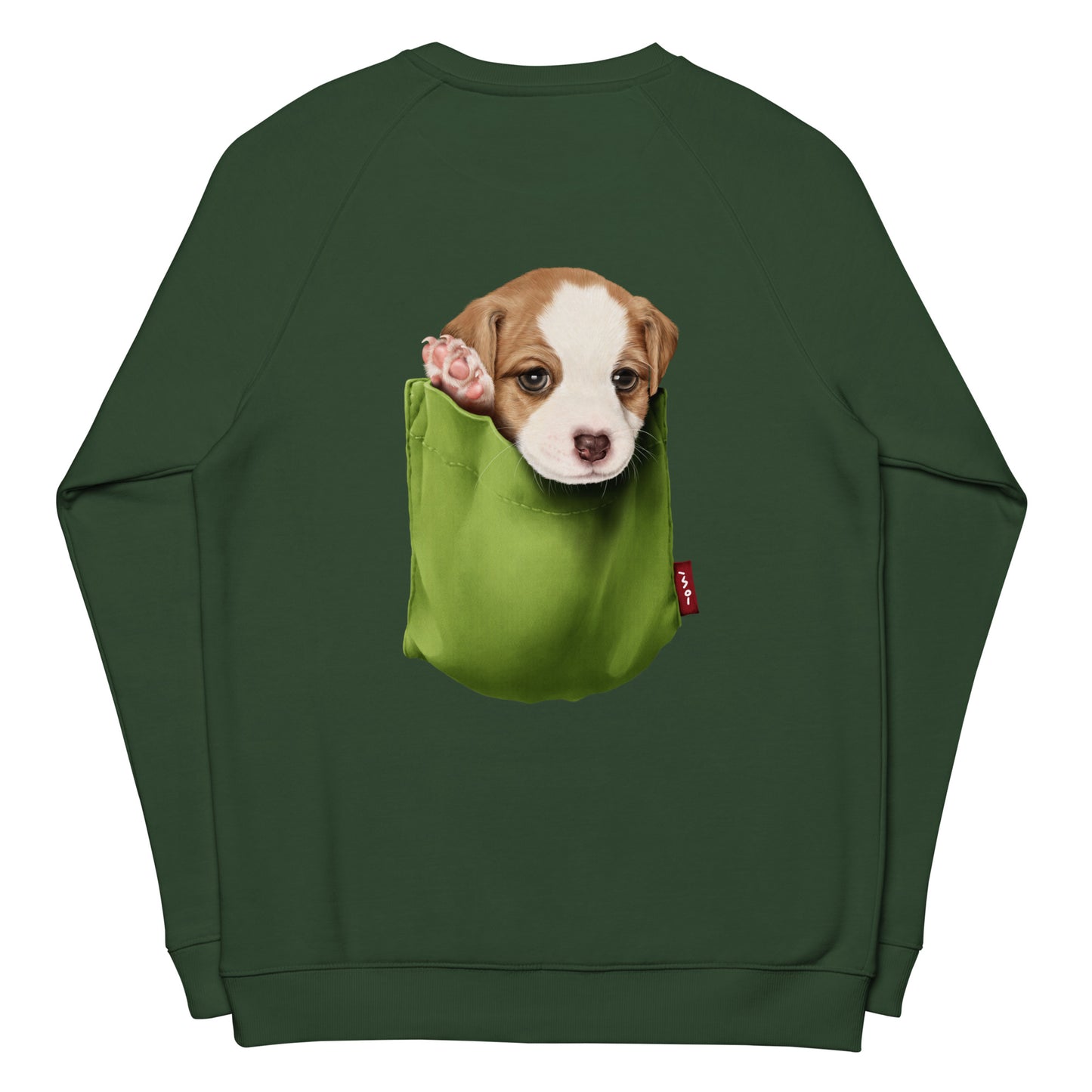 Jack Russell Terrier Unisex organic raglan sweatshirt