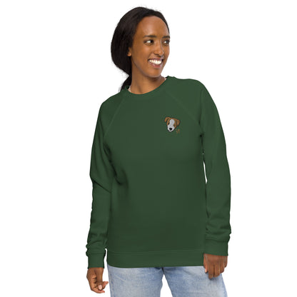 Jack Russell Terrier Unisex organic raglan sweatshirt