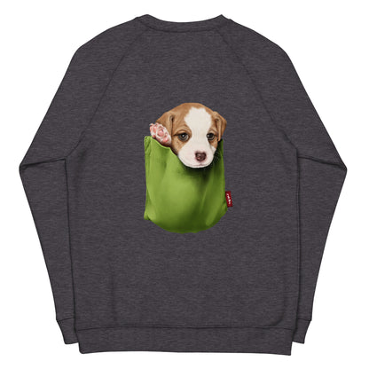 Jack Russell Terrier Unisex organic raglan sweatshirt