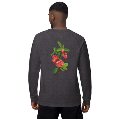 Chinese quince Unisex organic raglan sweatshirt