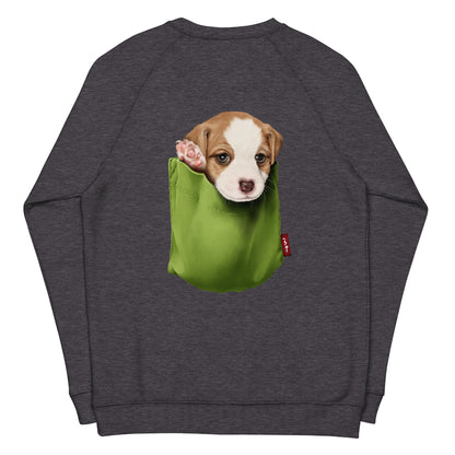 Jack Russell Terrier Unisex organic raglan sweatshirt