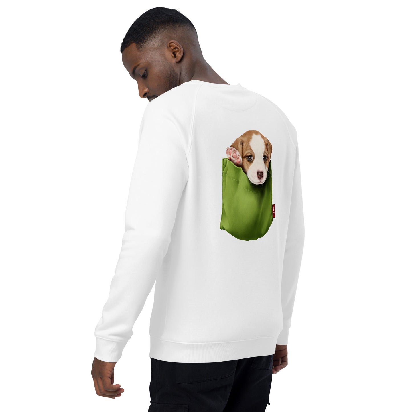 Jack Russell Terrier Unisex organic raglan sweatshirt