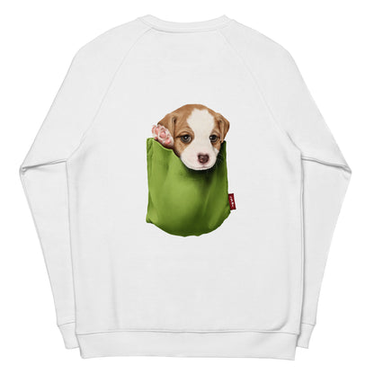 Jack Russell Terrier Unisex organic raglan sweatshirt