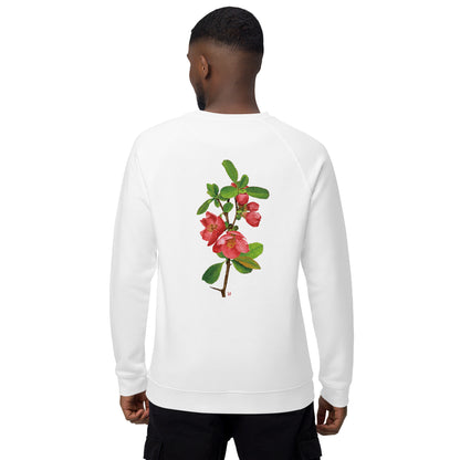 Chinese quince Unisex organic raglan sweatshirt