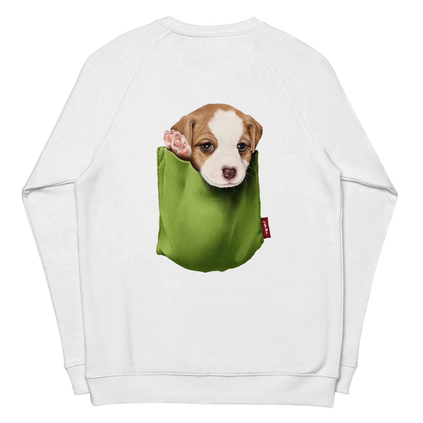 Jack Russell Terrier Unisex organic raglan sweatshirt