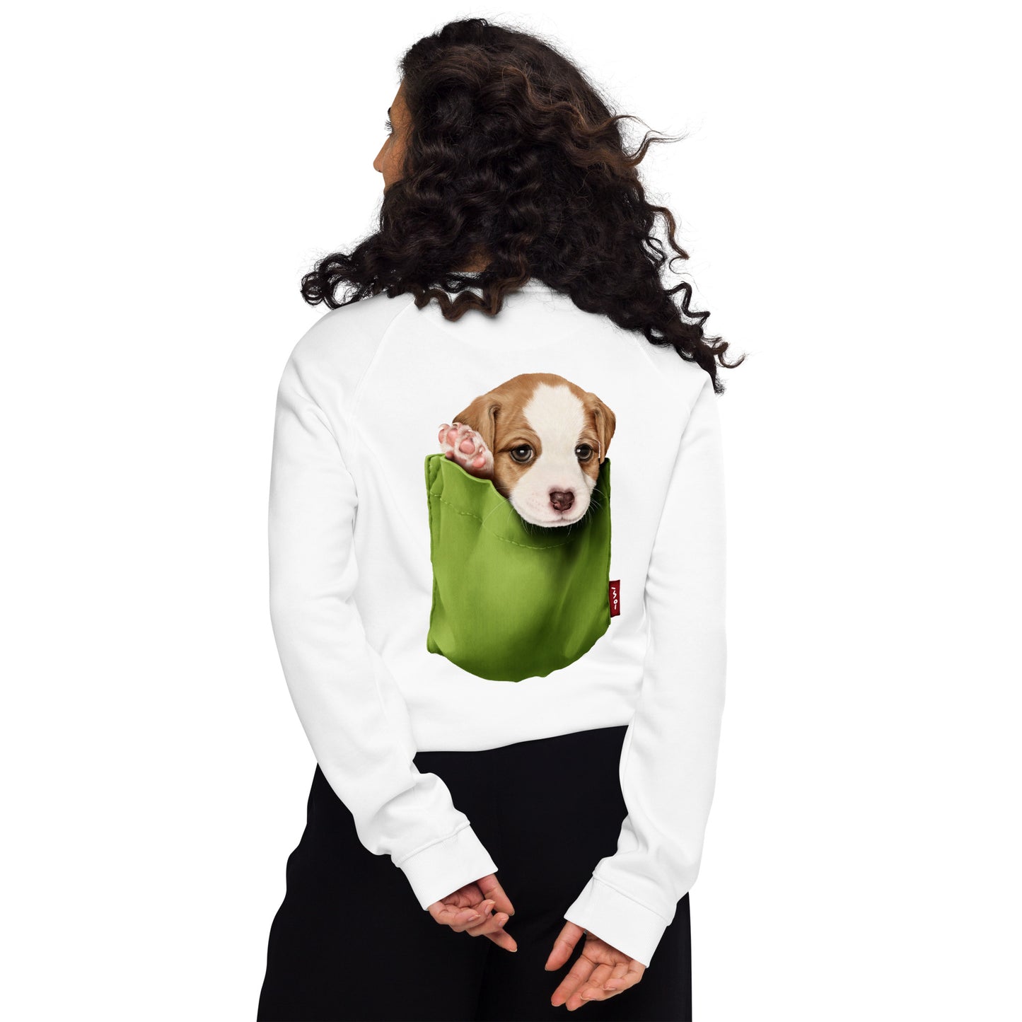 Jack Russell Terrier Unisex organic raglan sweatshirt