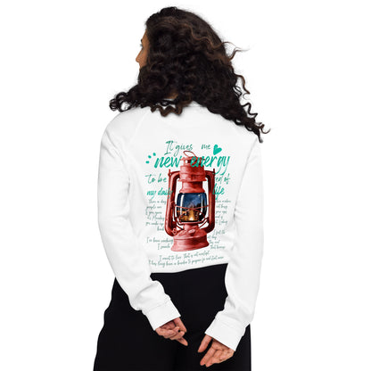 Camp lantern Unisex organic raglan sweatshirt