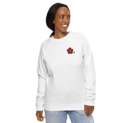 Chinese quince Unisex organic raglan sweatshirt