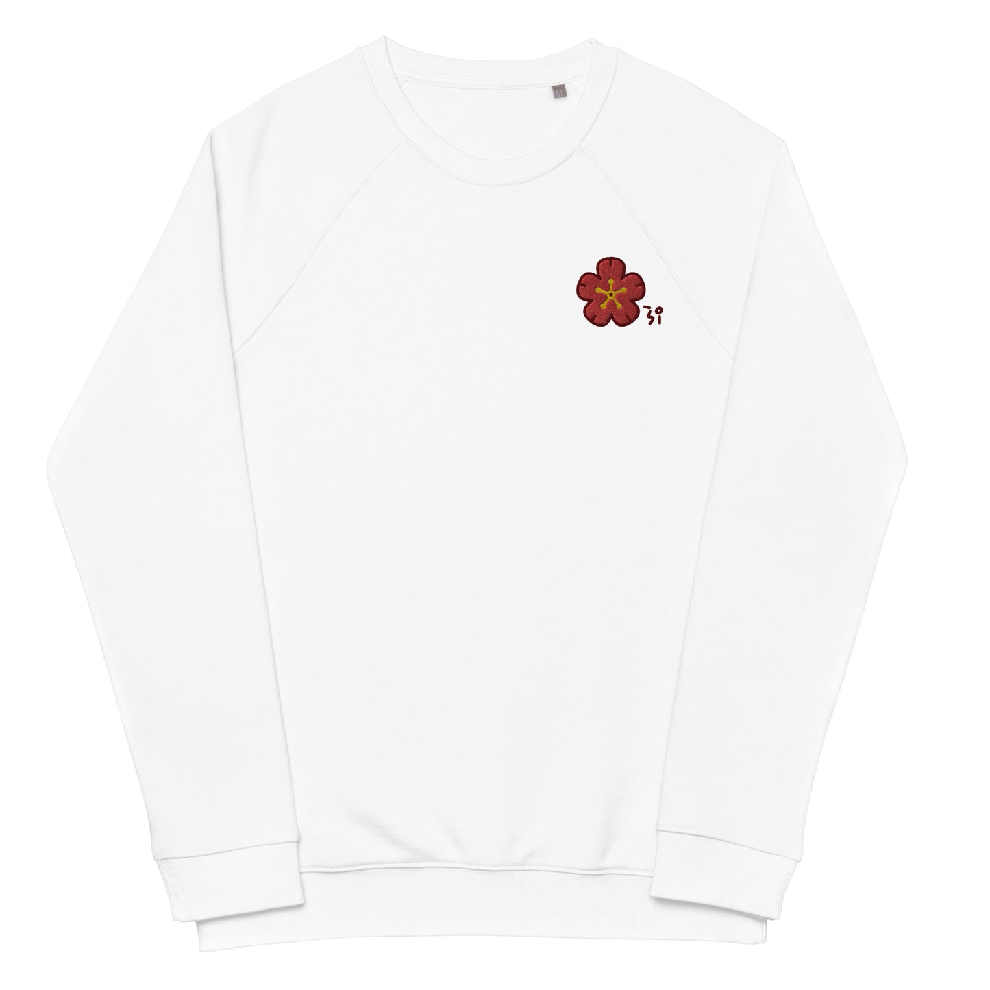 Chinese quince Unisex organic raglan sweatshirt