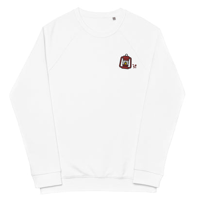 Camp lantern Unisex organic raglan sweatshirt