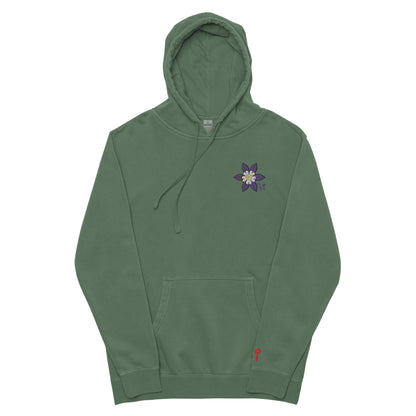 Columbine Unisex pigment-dyed hoodie