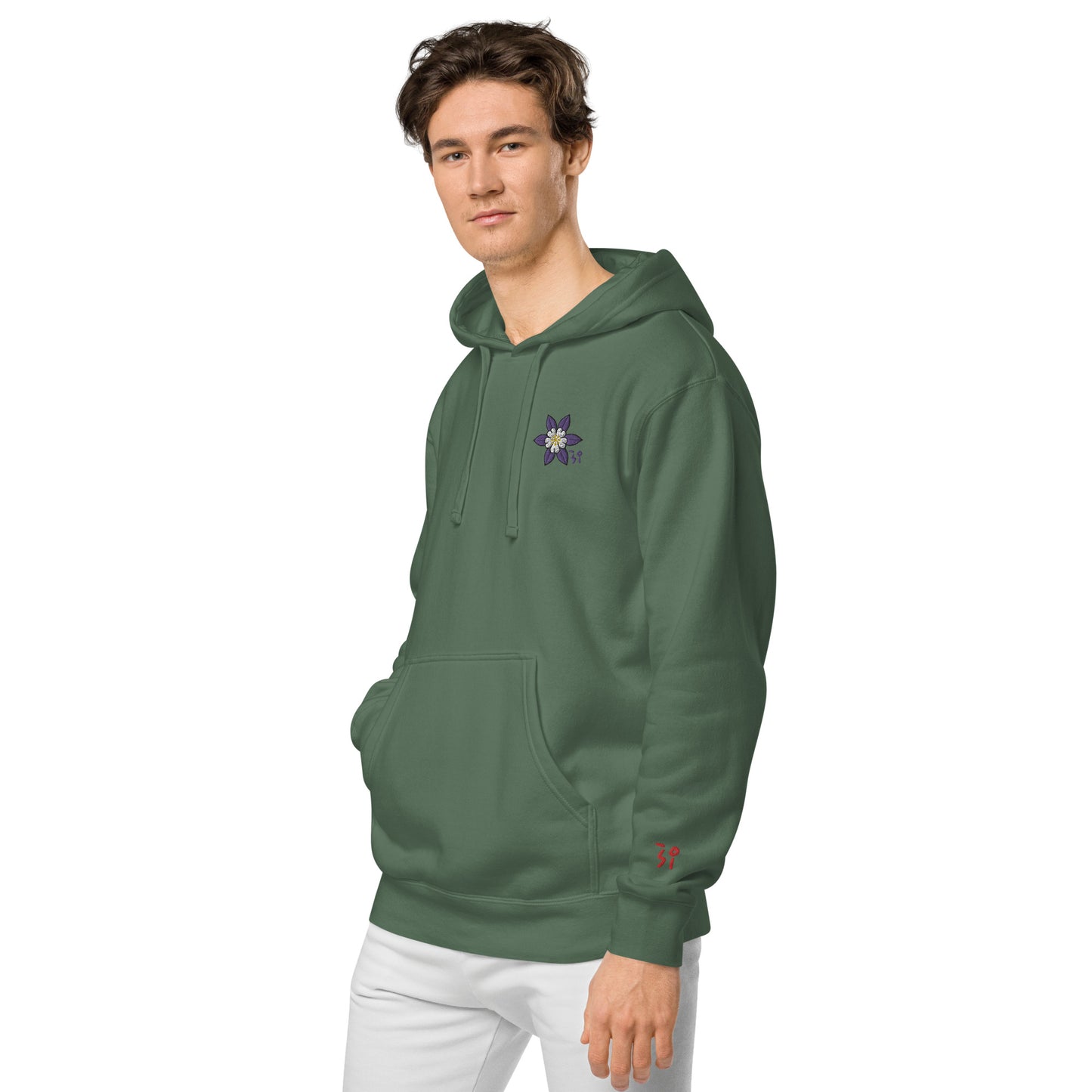 Columbine Unisex pigment-dyed hoodie