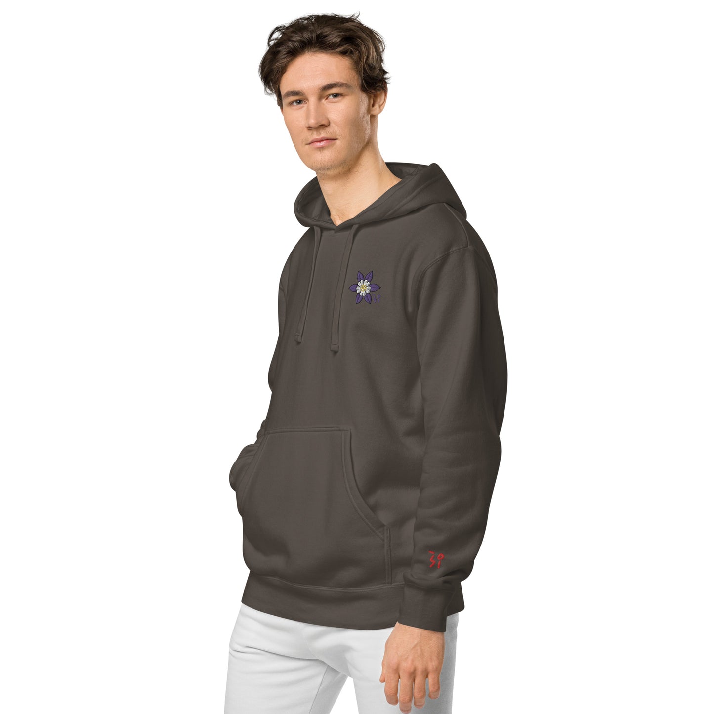 Columbine Unisex pigment-dyed hoodie