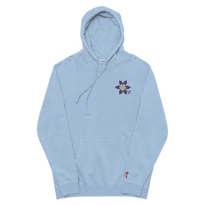 Columbine Unisex pigment-dyed hoodie