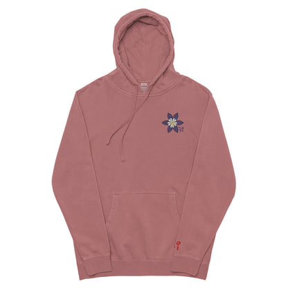 Columbine Unisex pigment-dyed hoodie